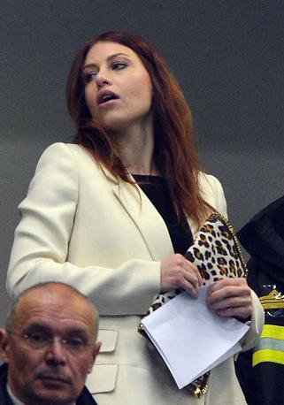Barbara Berlusconi in tribuna. Bozzani